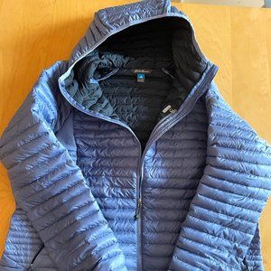 Eddie Bauer Down Hooded Full Zipper Jacket with Hood Ladies XXL (best for XL)